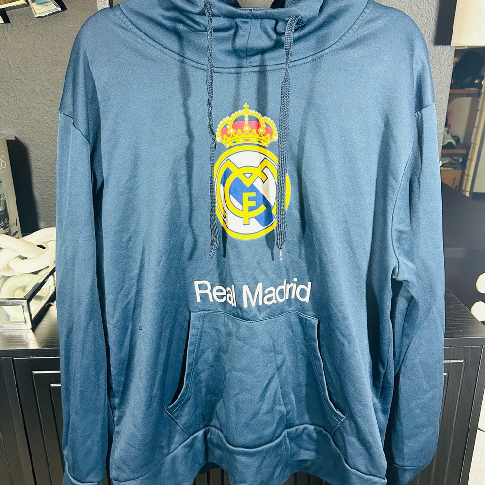 Real Madrid size XL Navy Blue Men's hoodie